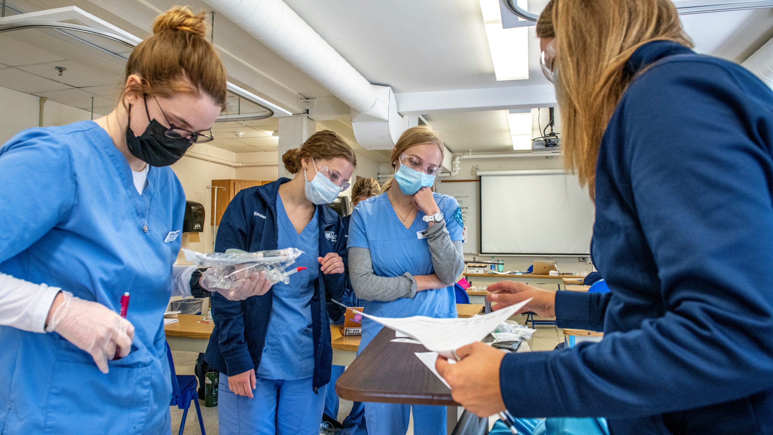 Nursing Students in a lab