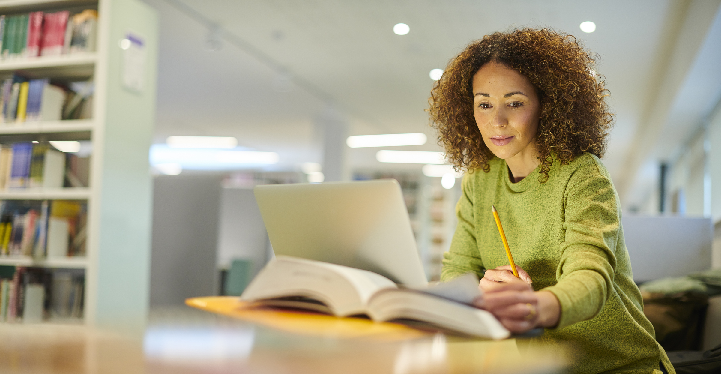 Person looking at laptop